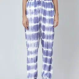 First Resort By Ramola Bachchan Blue And White Tie-Dye Lounge Set image 4