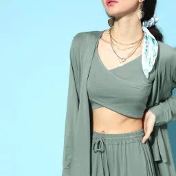 Da Intimo Sage Green Three Pieces Loungewear Set image 5