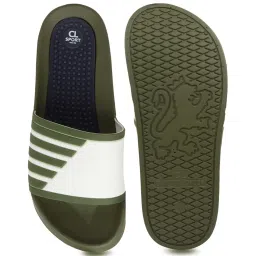 Carlton London Men's Olive Slides image 4