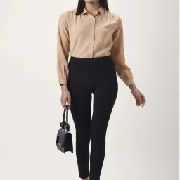 Annabelle by Pantaloons Peach Comfort Fit Shirt image 4