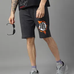 Free Authority Grey Regular Fit Dragon Ball Z Printed Shorts image 4