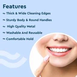 GUBB Metal Tongue Cleaner For Kids & Adults - Easy to Use, Ideal for travelling, U-shaped image 4