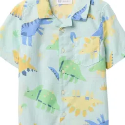 GAP Boys Blue Cotton Graphic Shirt-image-84