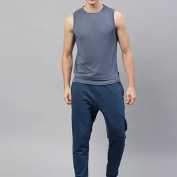 hrx by hrithik roshan HRX Active by Hrithik Roshan Blue Track Pants image 2