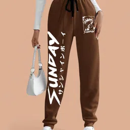 SAAHASAM Women Printed Relaxed Loose Fit Joggers Trousers-picture-21