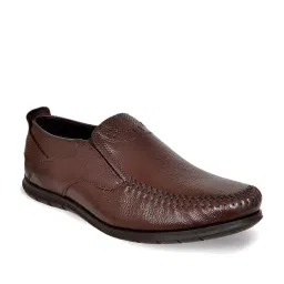 Allen Cooper Men's Brown Casual Slip-Ons image 2