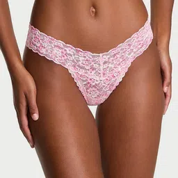 Victoria's Secret The Lacie Women Self Design Low-Rise Lace Thong Panty-picture-41