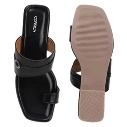 CORSICA Women Square Toe One Toe Flats With Buckles image 3