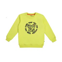 lil tomatoes Li'l Tomatoes Kids Neon Green Graphic Print Sweatshirt image 1