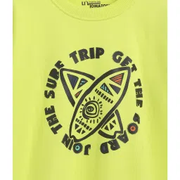 lil tomatoes Li'l Tomatoes Kids Neon Green Graphic Print Sweatshirt image 3