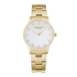 OBAKU V247LXGWSG Lyng-Gold Analog Watch for Women-image-5