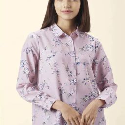 Annabelle by Pantaloons Lavender Floral Print Shirt-picture-45