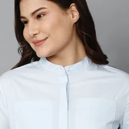 Allen Solly Blue Striped Shirt image 5