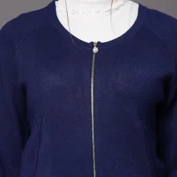 Mafadeny Navy Embellished Cardigan image 5