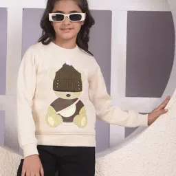 Crimsoune Club Kids Beige Embroidered Sweatshirt-picture-40