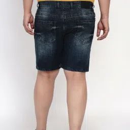 John Pride Navy Blue Cotton Plus Size Shorts image 2