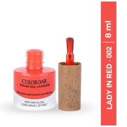 Colorbar Vegan Nail Lacquer Lady In Red - 002 - 8 ml-picture-35