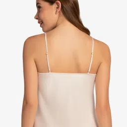 Amante Baby Pink Lace Work Camisole image 2