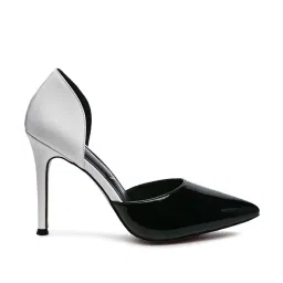 London Rag Women's Candy Cane Black D'orsay Stilettos image 1