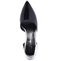 London Rag Women's Candy Cane Black D'orsay Stilettos image 3