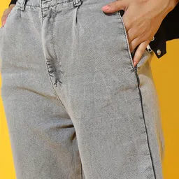 Tokyo Talkies Women Grey Heavy Fade Jeans image 4