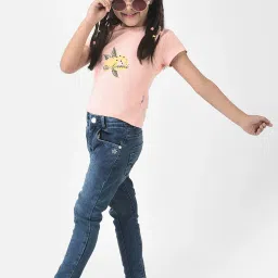 Crimsoune Club Kids Peach Printed T-Shirt image 5