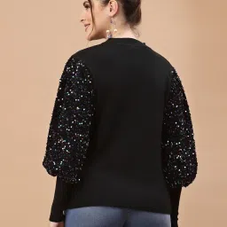 Mafadeny Black Embellished Sweater image 2