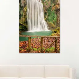999store Multicolor Forest Waterfall Canvas Painting image 1