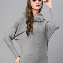 Mafadeny Grey Embellished Sweater image 4