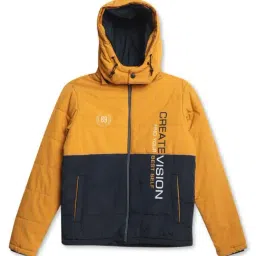 Cantabil Kids Mustard & Navy Color Block Full Sleeves Jacket-image-26