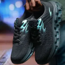 Asian Men's POWERPLAY-29 Black & Blue Running Shoes-image-59