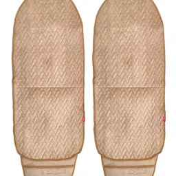 Elegant Beige Caper CoolPad Full Car Seat Cushion Set of 2 image 4