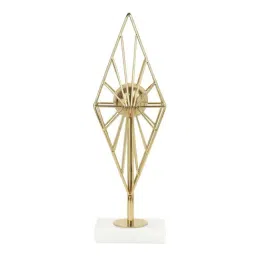De Maison Decor Gold Plated Diamond, Gold Plated Ball White Stone Blend Sculpture image 3