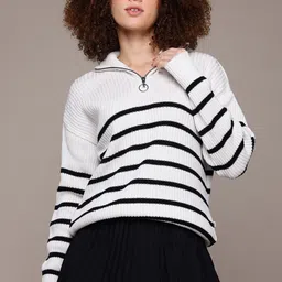 The Roadster Life Co. Mock Collar Striped Pullover-picture-39