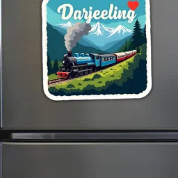 GIFTODAY Blue & Green Darjeeling Printed Decorative Magnets image 4