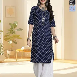 HERE&NOW Women Pack Of 3 Ethnic Motifs Printed Crepe Kurta-picture-19