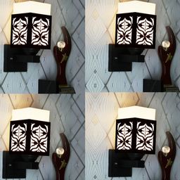 Gojeeva Brown Wood Square Wall Lamps-picture-13