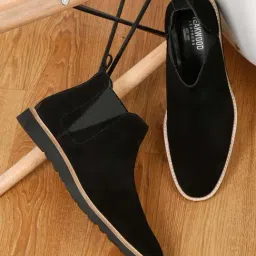 Teakwood Leathers Men's Black Chelsea Boots-image-69
