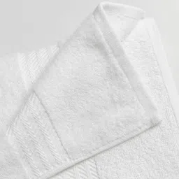Ddecor Live Beautiful White Cotton 500 GSM Bath Towel - Pack of 1 image 4
