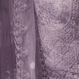 rudraprayag anarkali net and santoon embroidered straight suits for women | anarkali suit for women readymade | gown for women semi-stitched | gown for women 2022 | anarkali salwar suit | salwar suit in Clothing & Accessories image 3