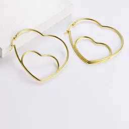 ZIVOM Heart Shaped Hoop Earrings-picture-16