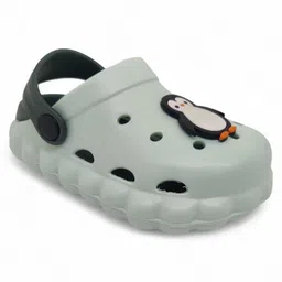 Lil Lollipop Penguin Applique Anti Slip Perforated Clogs - Light Green-image-46