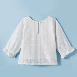 twetoons Tweetoons Woven Full Sleeves Top and Trouser Set With Floral Print - Light Green image 3