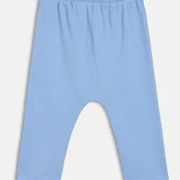 MINI KLUB Cotton Knit Pack Of 2 Abstract Printed & Solid Pajamas - Orange & Blue image 4