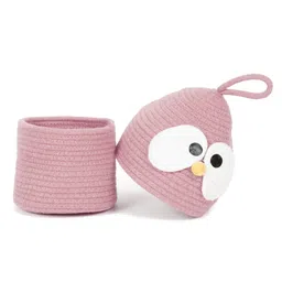 FABINALIV Kids Pink Cartoon Design Multipurpose Foldable Organiser with Lid image 4