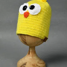 Funkrafts Knit Chick Designed Handmade Beanie Cap - Yellow - Circumference 45 Cm image 5