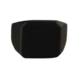 Bold by Priyaasi Solid Black Block Finger Ring for Men image 4