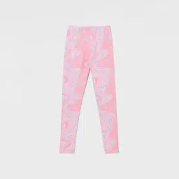 Fame Forever by Lifestyle Girls Peach Printed Leggings image 2