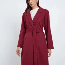 Styli Burgundy Regular Fit Coat-picture-37