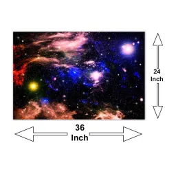 999store Black & Blue Star Field In Space Canvas Painting image 5